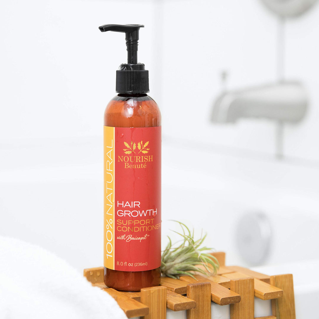 Nourish Beaute Hair Growth Conditioner - All Natural with DHT Blockers, Biotin, Botanicals - All Hair Types, Hair Regrowth & Thickening, Hair Loss Treatment for Men & Women, No Minoxidil or Drugs
