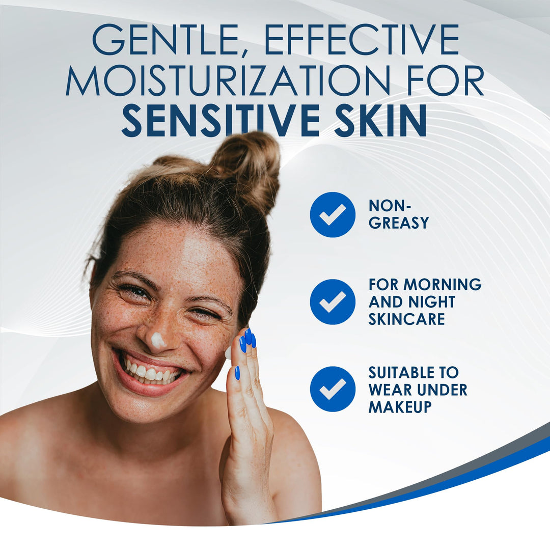 Vanicream Daily Facial Moisturizer With Ceramides and Hyaluronic Acid - Formulated Without Common Irritants for Those with Sensitive Skin, 3 fl oz Retail $13.97