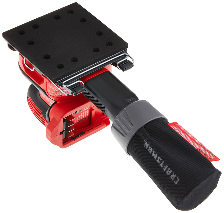 CRAFTSMAN V20 Sander, Cordless, 1/4 Sheet Sander, 9,000-12,000 OPM Bare Tool Only (CMCW222B) Retail $49.00