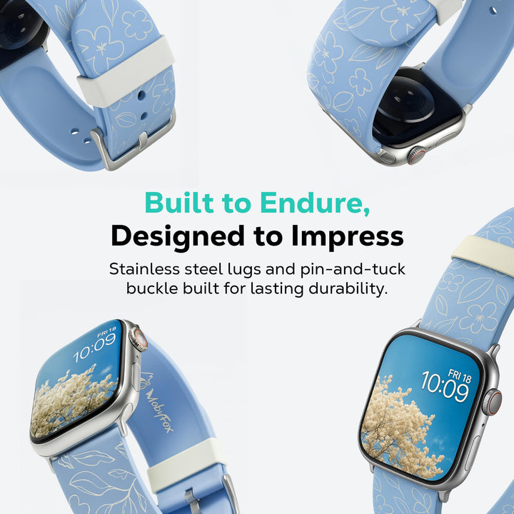 MobyFox Silicone Watch Band - compatible Apple Watch Band for iWatch Series 11 10 9 Ultra 8 7 6 5 4 3 2 1 SE - (Sky Blue) Retail $9.94