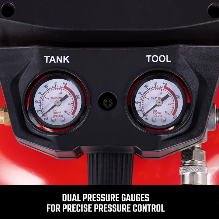 Craftsman Air Compressors 6 Gallon Portable Pancake Air Compressor,Oil Free Max 150 Psi 1.0HP 2.6 CFM@90PSI Electric Air Compressor Shop Air Compressor, CMXECXA02106410 Retail $199.97