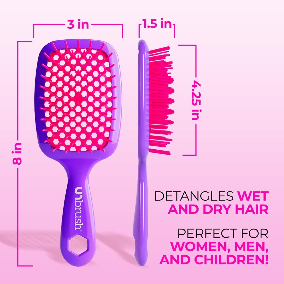 FHI Heat UNbrush Detangling Brush for Pain-Free Brushing on All Wet or Dry Hair Types Ã¢â‚¬â€ Durable DuoFlex Anti-Static Bristles, Lightweight Handle, Vented Hair Brush