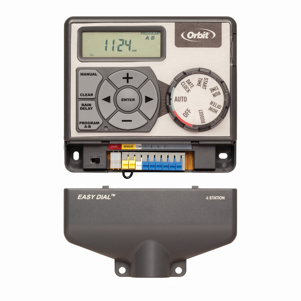 Orbit Easy Dial 4-Station Irrigation System Controller, Indoor, Grey, 28964 Retail $34.99