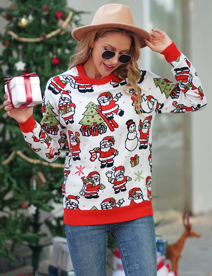 Sarin Mathews Snowman Sweaters for Women Dressy Cozy Knit Pullover Holiday Santa Christmas Tree Ugly Sweater XXL Retail $59.99