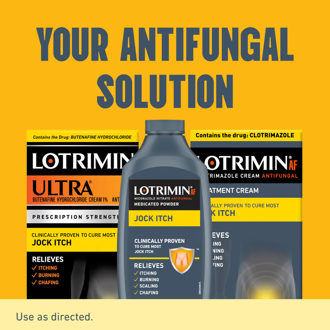 Lotrimin Antifungal Jock Itch Medicated Powder with Miconazole Nitrate, Jock Itch Treatment for Men, Women, and Kids Over The Age of 2, 6.25 oz Bottle