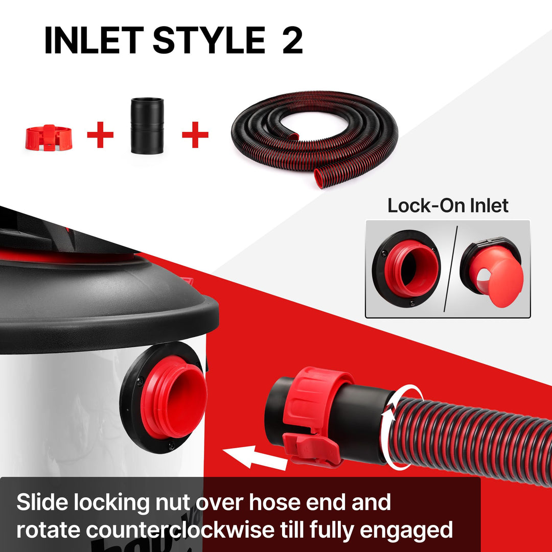 Shop-Vac Premium Universal Hose Plastic 12'X 1-7/8", Replacement Hose Compatible with Rigid, Dewalt, Husky, Craftsman, Bauer, Masterforce Vacuum Cleaners Retail $54.98
