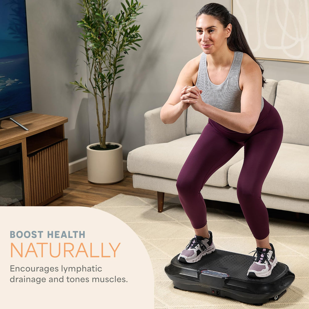 Lifepro Waver Vibration Plate Exercise Machine – High-Intensity Vibration Plate for Lymphatic Drainage – Full-Body Workout Vibrating Platform with Loop Bands – Fitness Equipment for Strength & Toning Retail $199.99