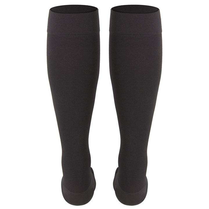 Truform 20-30 mmHg Compression Stockings for Men and Women, Knee High Length, Open Toe, Charcoal, Medium