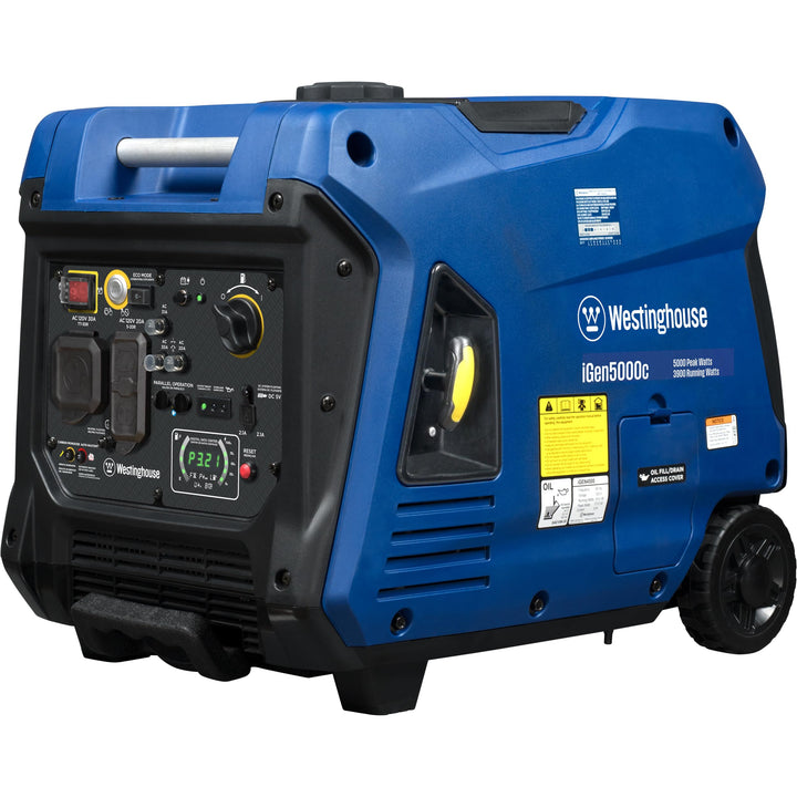 Westinghouse 5000 Peak Watt Super Quiet Portable Inverter Generator, Remote Electric Start with Auto Choke, RV Ready 30A Outlet, Gas Powered, CO Sensor, Parallel Capable Retail $1,199.00