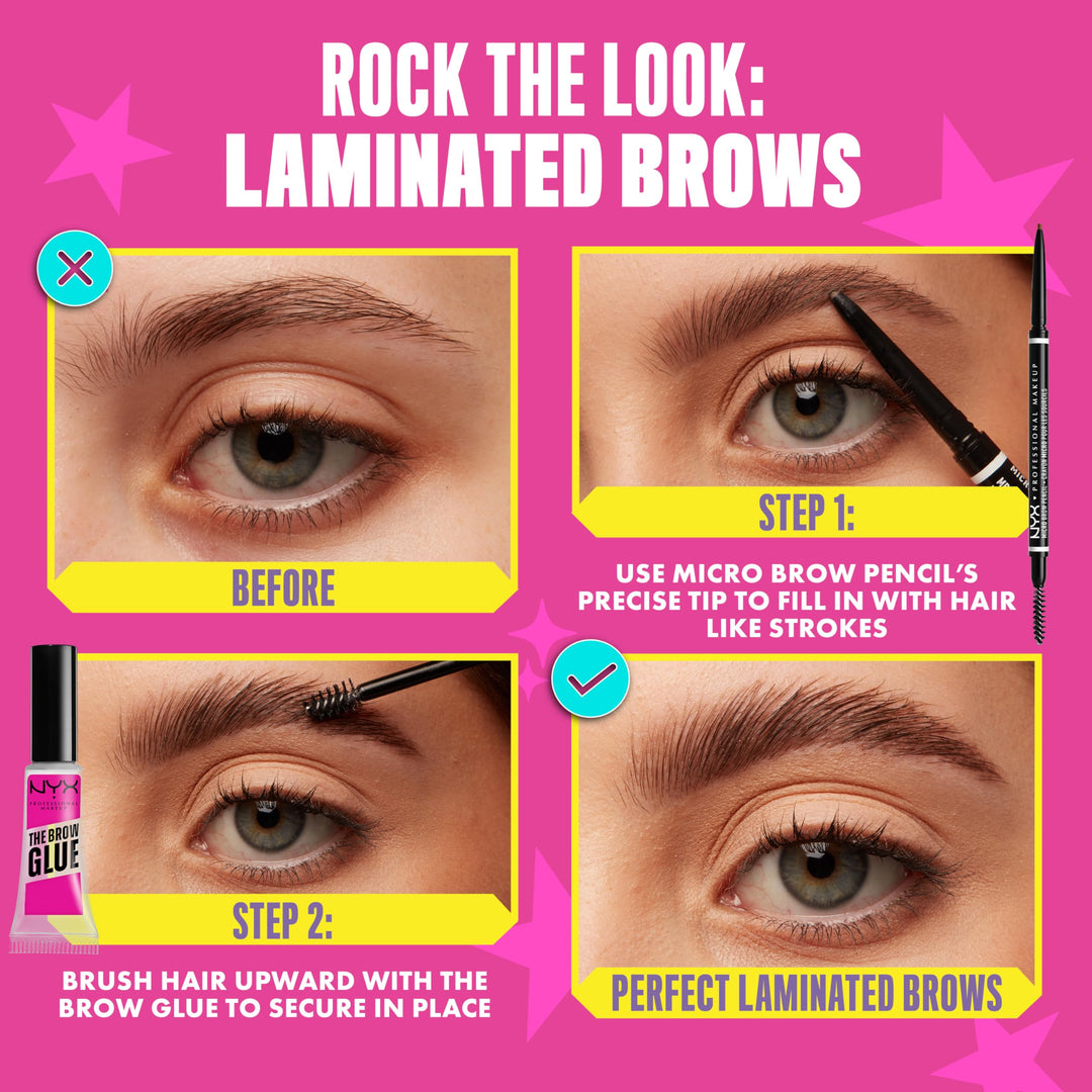 NYX PROFESSIONAL MAKEUP Micro Brow Pencil, Precise Eyebrow Pencil - Chocolate