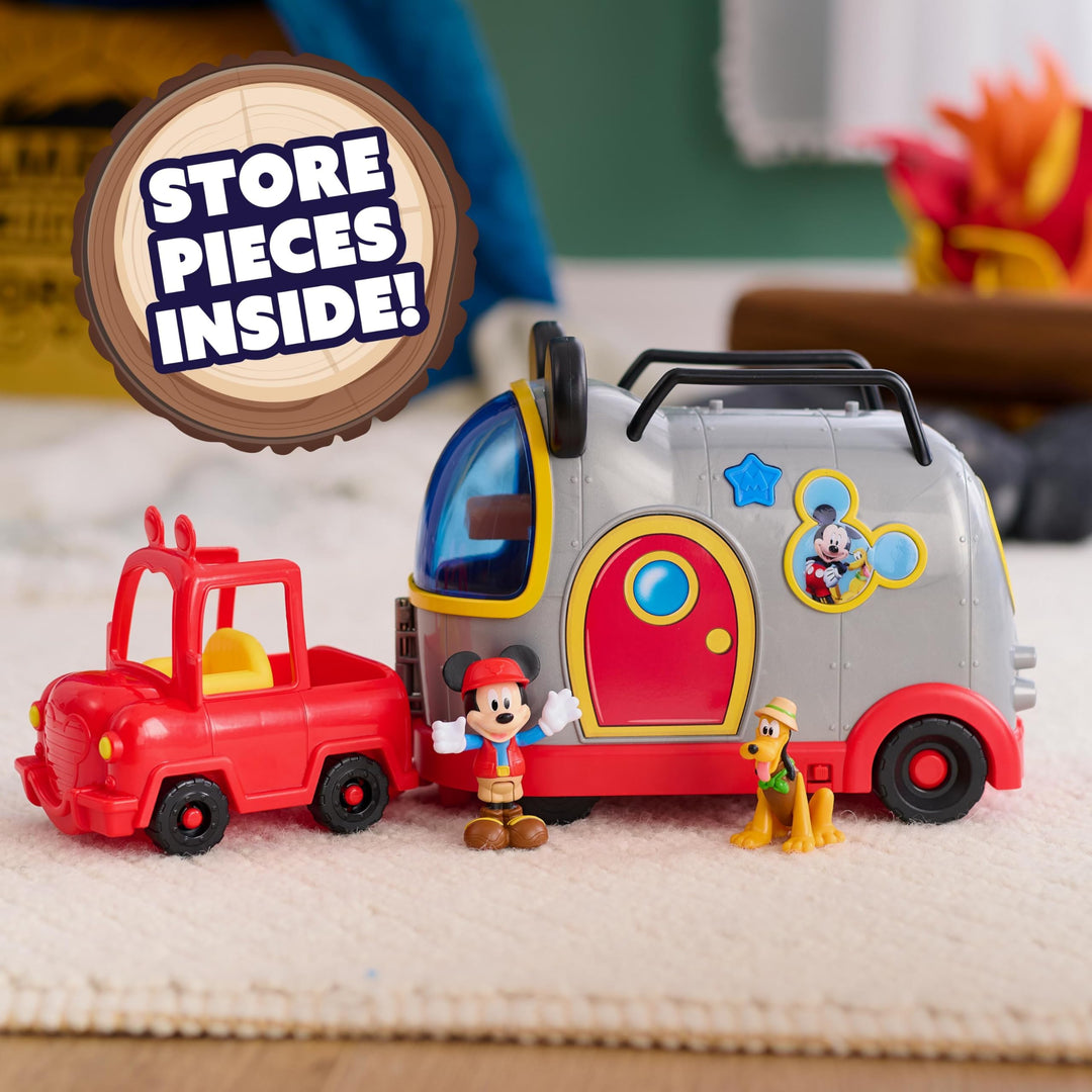 Disney Junior Mickey Mouse Happy Camper Lights and Sounds Playset, 10-Pieces, Kids Toys for Ages 3 Up by Just Play Retail $29.99