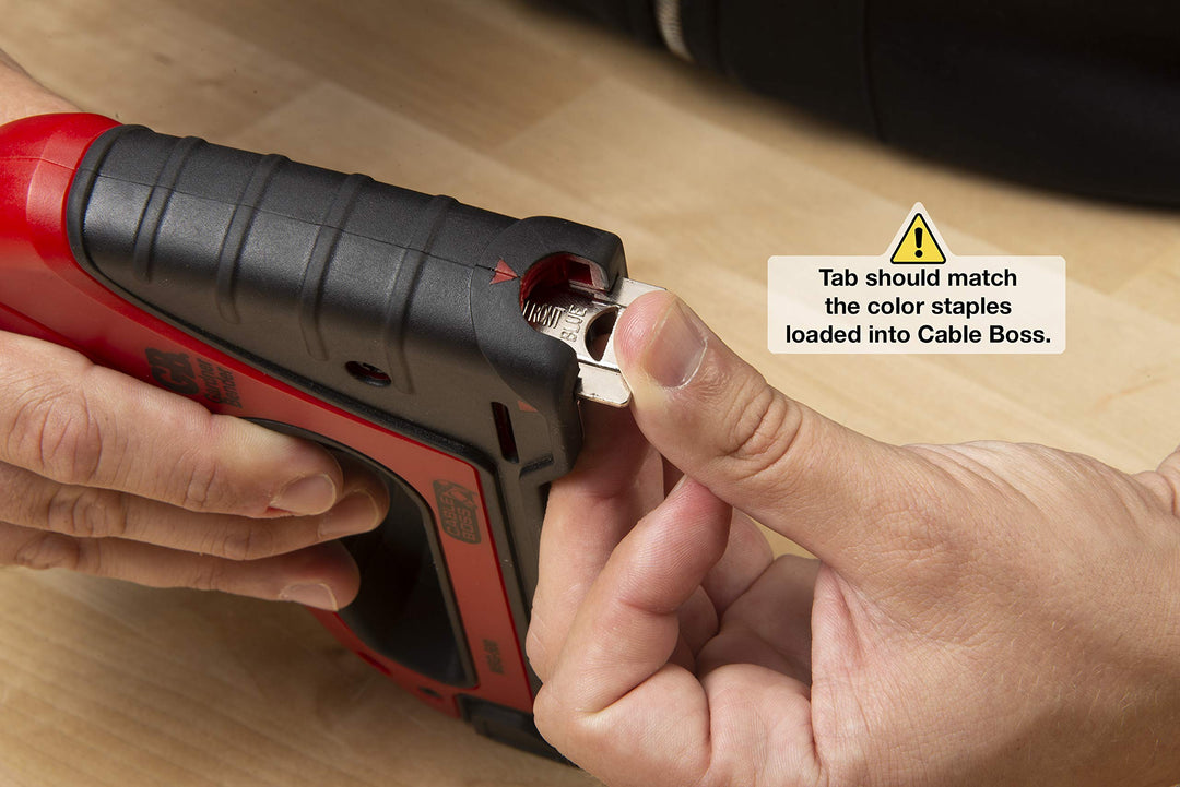 Gardner Bender MSG-501 Heavy-Duty Cable Boss Staple Gun, Professional Grade, Secures (NM) Coax, & Low-Volt Cable, Red