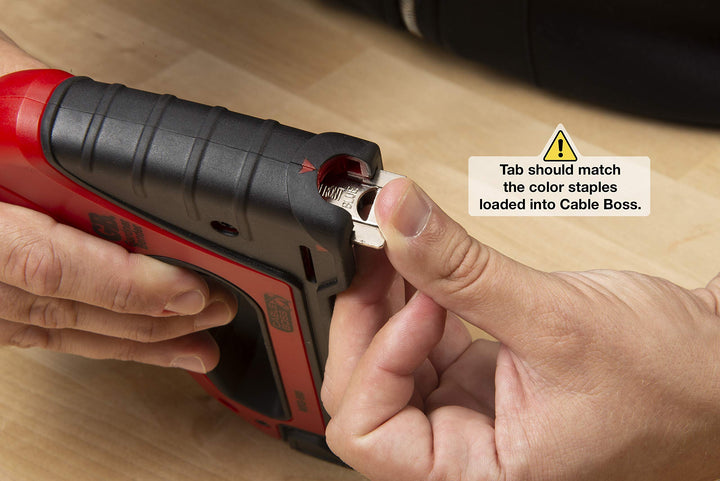 Gardner Bender MSG-501 Heavy-Duty Cable Boss Staple Gun, Professional Grade, Secures (NM) Coax, & Low-Volt Cable, Red