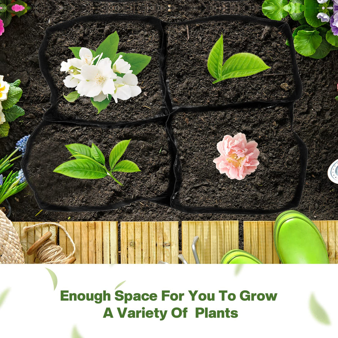 6 Pcs 24 Gallon Fabric Raised Garden Bed Breathable Planting Container Grow Bag 2 x 2 ft Grow Planting Bags with 4 Divided Square Raised Garden Planter Grow Pot for Gardening Flower Vegetable Retail $24.99