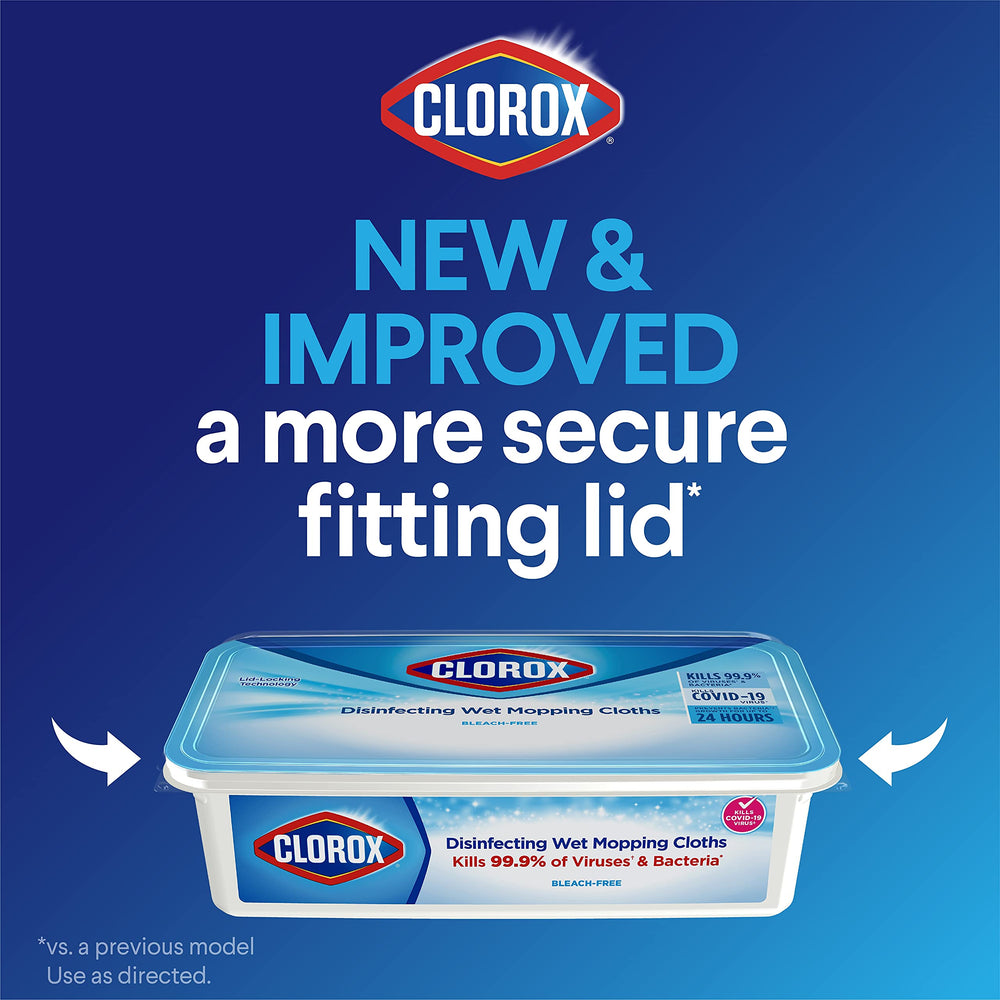 Clorox Disinfecting Wet Mopping Cloths, Rain Clean, 24 Wet Refills (Package May Vary) Retail $18.00