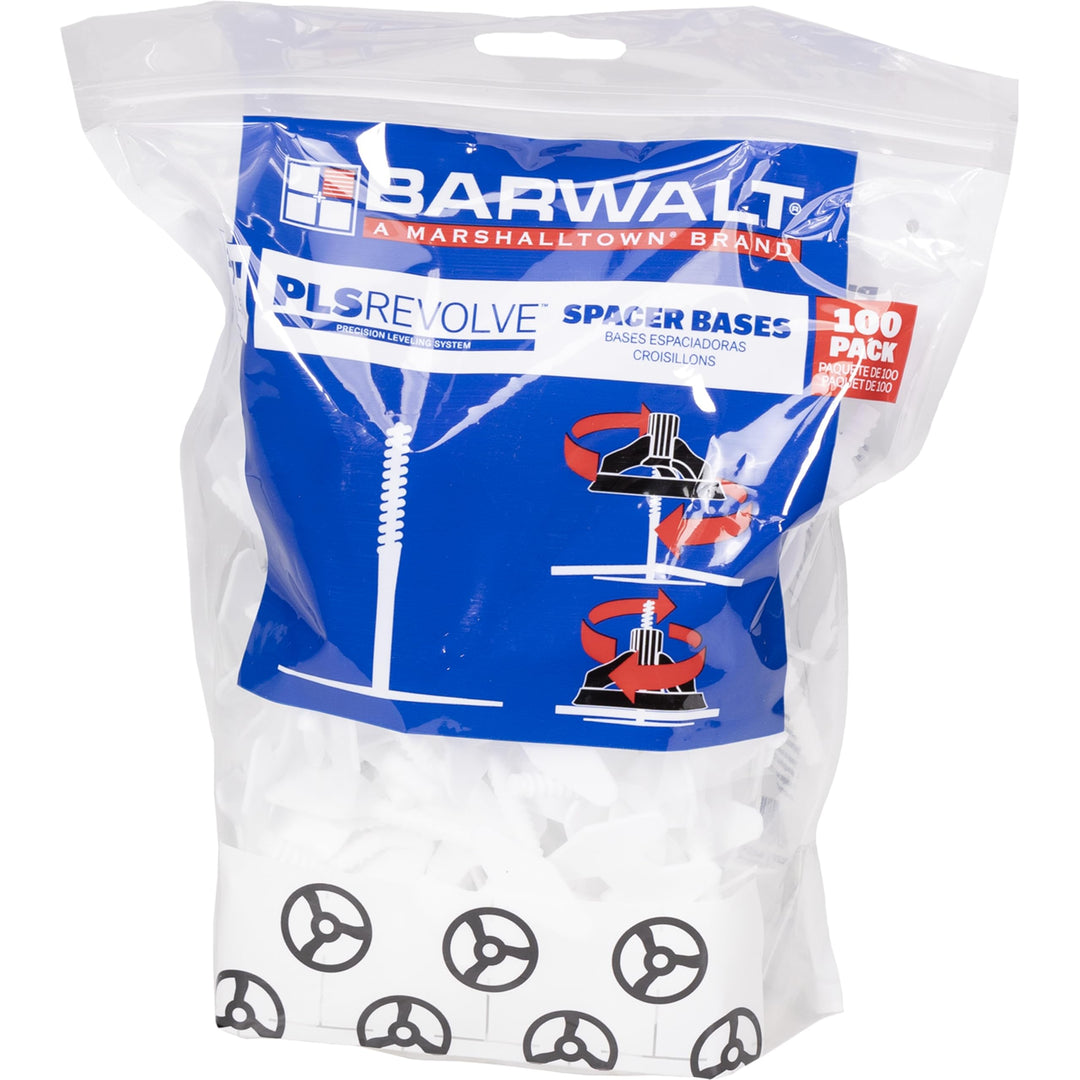 BARWALT PLS REVOLVE 1/16 Inch Tile Leveling System, Spacer Bases, 15SPIN100 Retail $8.31