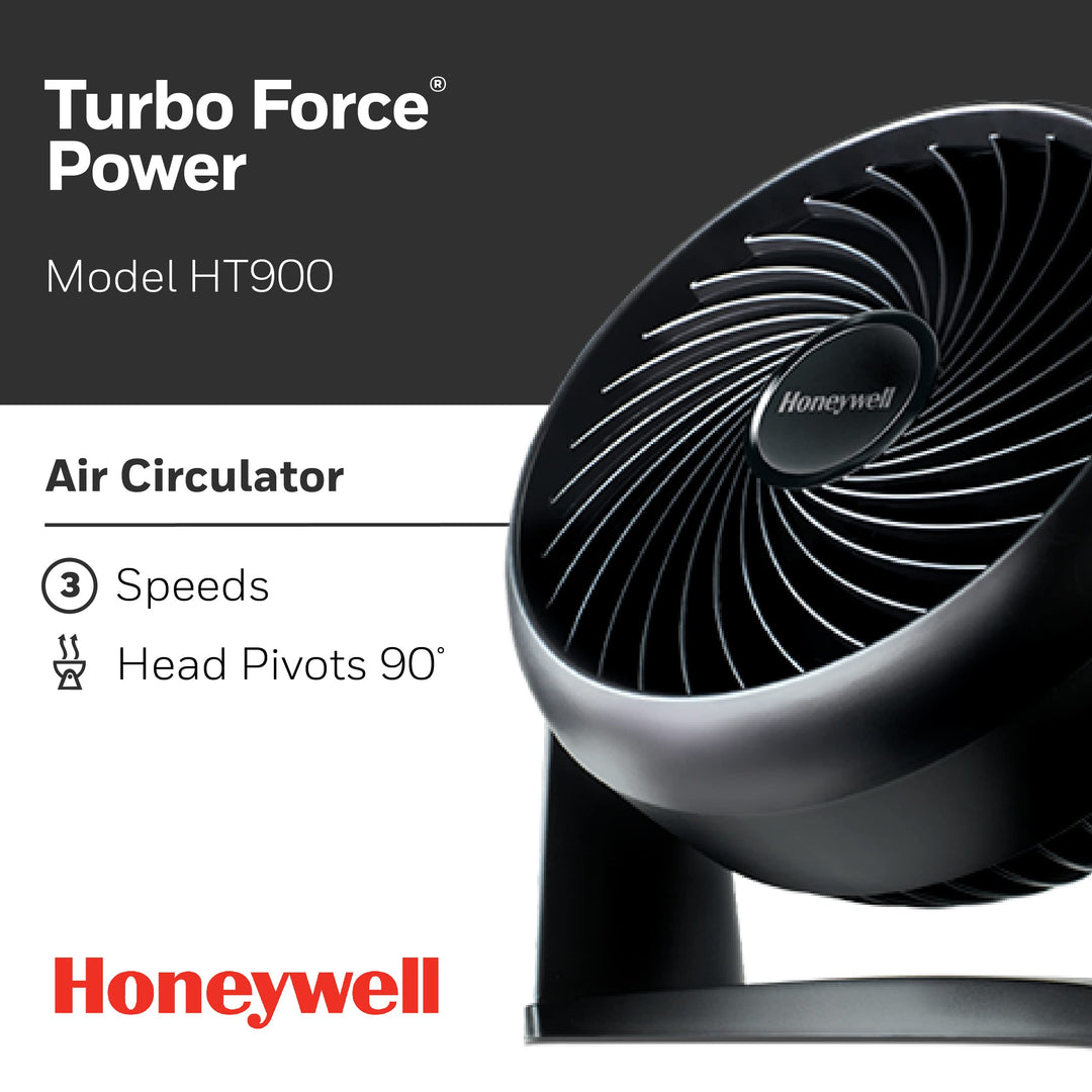 Honeywell HT-900 TurboForce Air Circulator Fan Black Retail $19.94