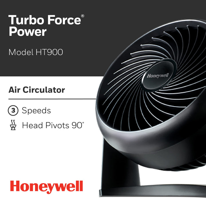 Honeywell HT-900 TurboForce Air Circulator Fan Black Retail $19.94