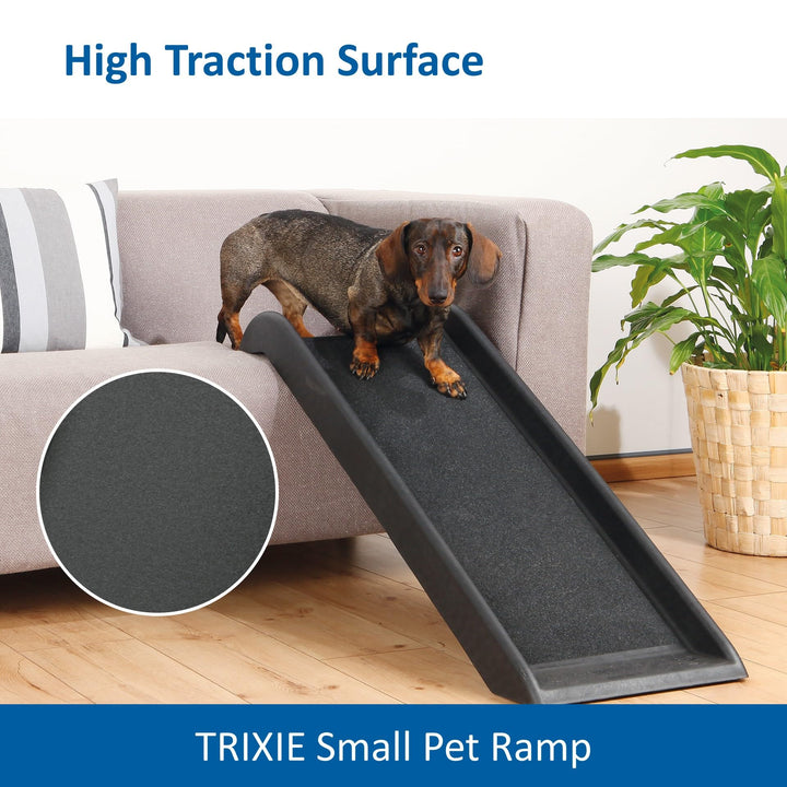 TRIXIE 39-in Pet Ramp, Portable Dog Ramp for Small Cars and Furniture, Non-Skid Surface, Black Retail $50.56