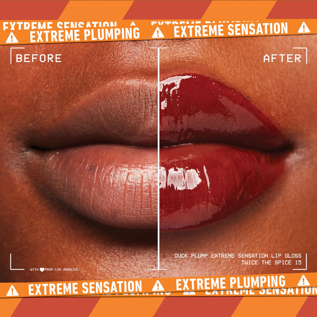 NYX PROFESSIONAL MAKEUP Duck Plump High Pigment Plumping Lip Gloss with Spicy Ginger, Vegan Lip Makeup - Twice The Spice (Spiced Red) Retail $13.00