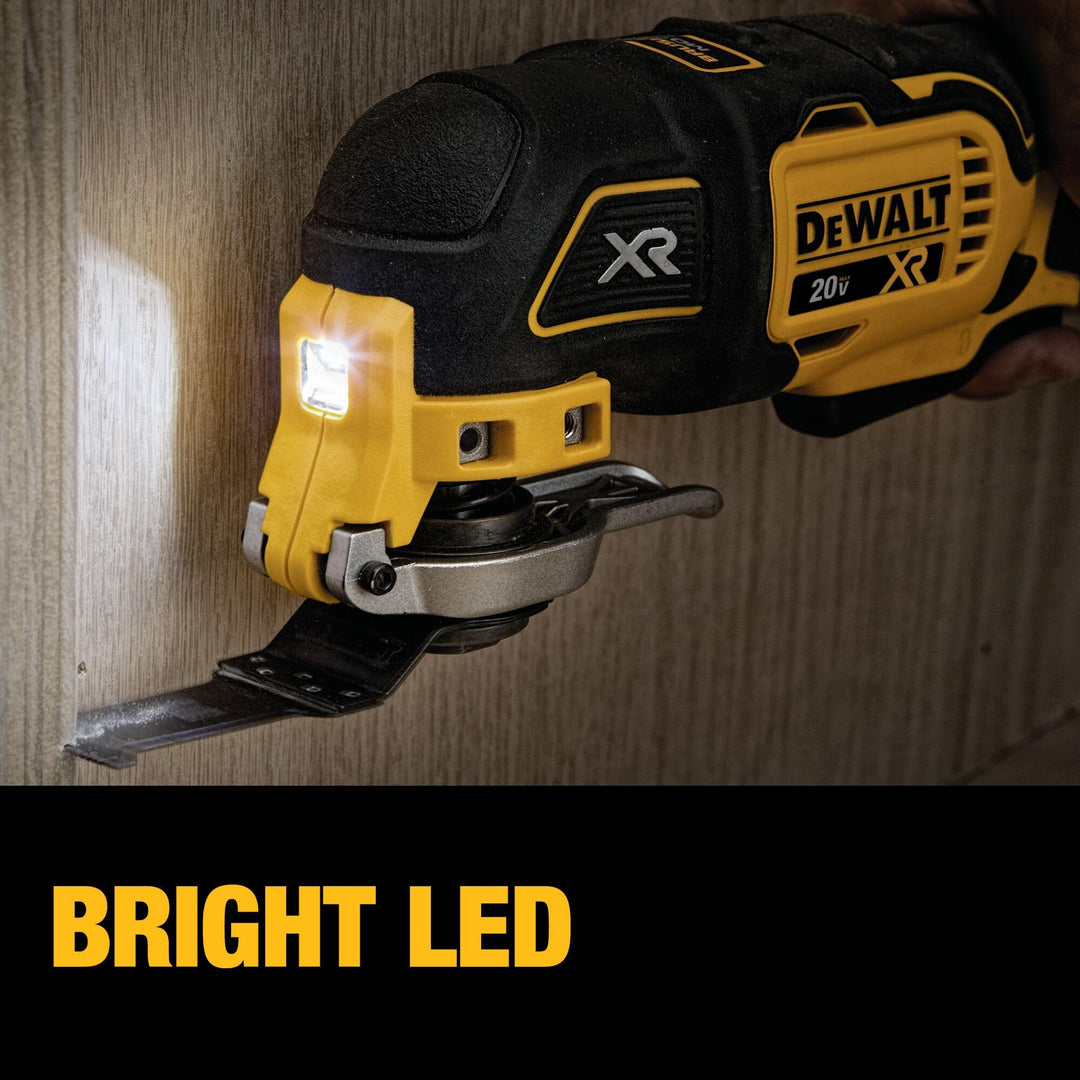 DEWALT 20V Oscillating Tool, Cordless, Wood Blades, Sandpaper, Tool Bag, Battery and Charger Included (DCS356SD1) Retail $260.37