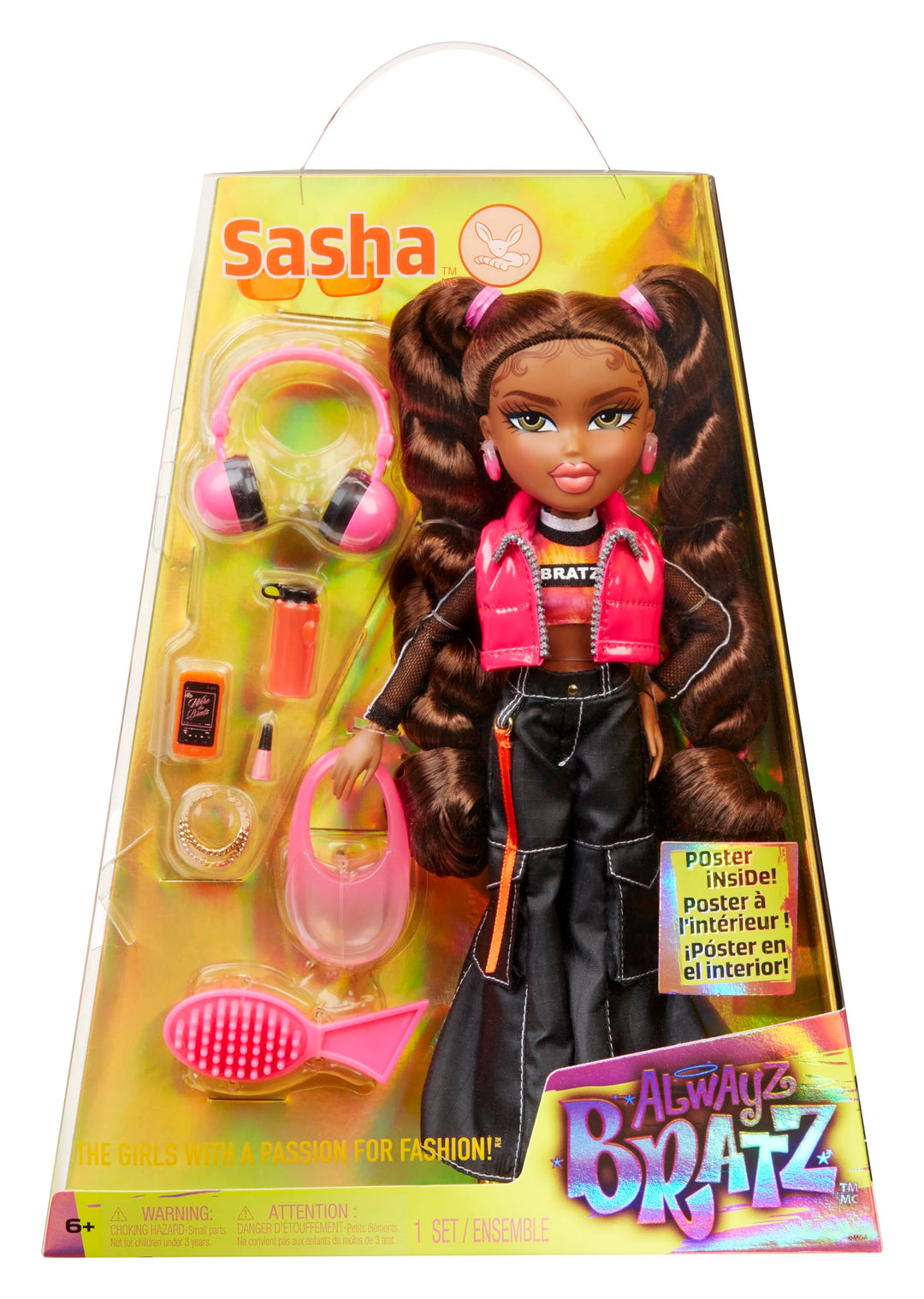 Alwayz Bratz Sasha Fashion Doll with 10 Accessories and Poster Retail $28.00
