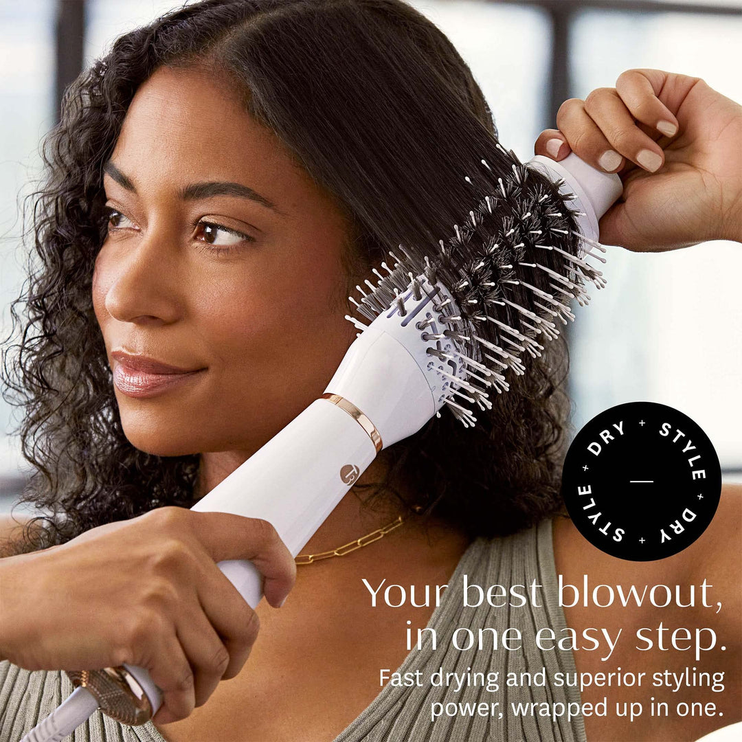 T3 Women's T3 AireBrush One-Step, White/Rose Gold, Oval Retail $149.99