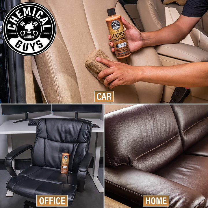 Chemical Guys Leather Conditioner, Vintage Series - Conditions, Nourishes, and Protects Natural, Synthetic, and Faux Leather Seats, Interiors, Apparel & Accessories, 16 fl oz Retail $19.99