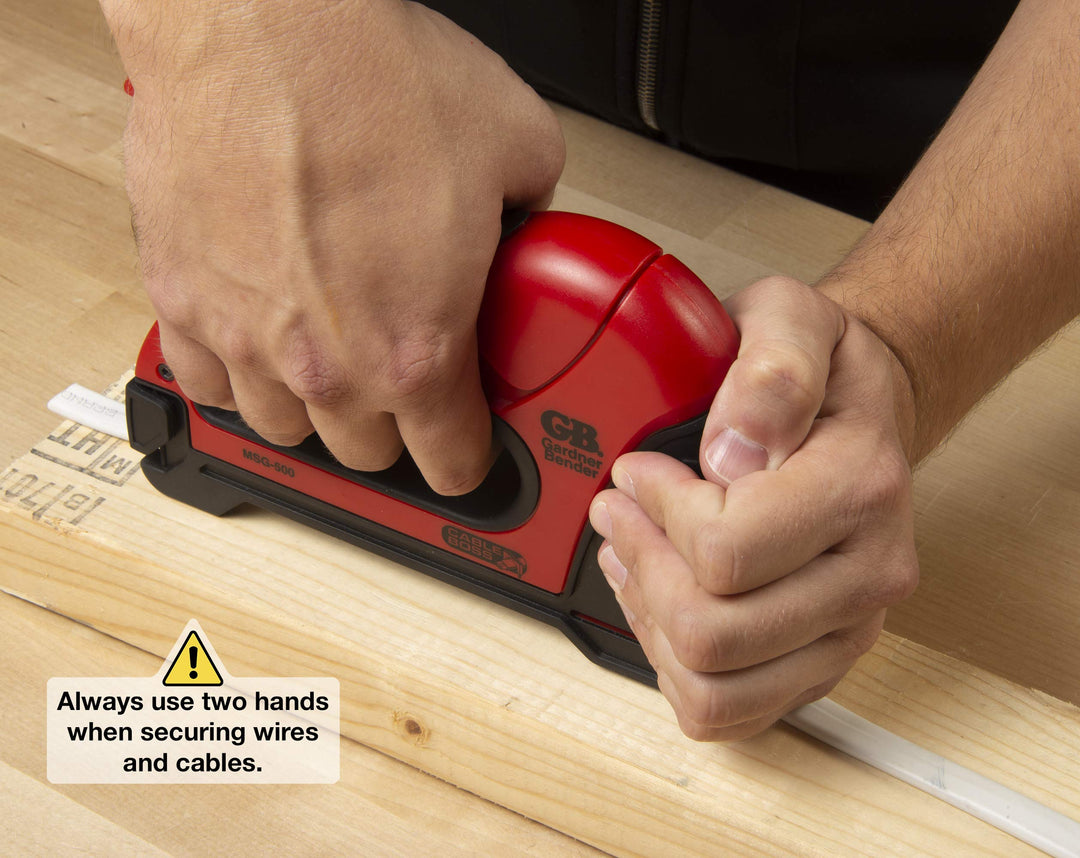 Gardner Bender MSG-501 Heavy-Duty Cable Boss Staple Gun, Professional Grade, Secures (NM) Coax, & Low-Volt Cable, Red
