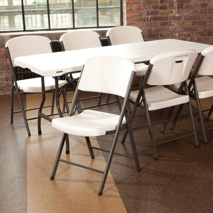 LIFETIME 42804 Commercial Grade Folding Chair,1 each, White Granite Retail $33.50