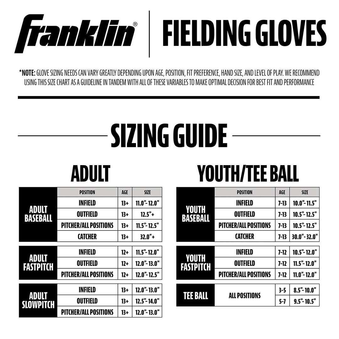 Franklin Sports RTP Pro Pigskin Baseball Fielding Glove - 12.5"