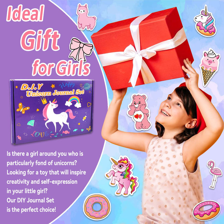 onebora DIY Journal Set for Girls Age 6-8-10-12 Years Old,Unicorn Painting Crafts,Decorate Your Own Journal,Fun Arts and Crafts Gifts Toys for Girls Birthday Christmas Retail $15.00
