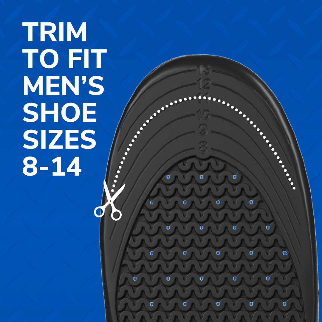 Dr. Scholl's Work All-Day Superior Comfort Insoles (with) Massaging Gel, Men, 1 Pair, Trim to Fit