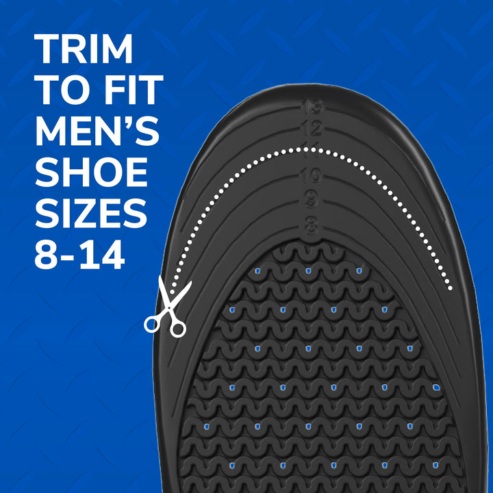 Dr. Scholl's Work All-Day Superior Comfort Insoles (with) Massaging Gel, Men, 1 Pair, Trim to Fit