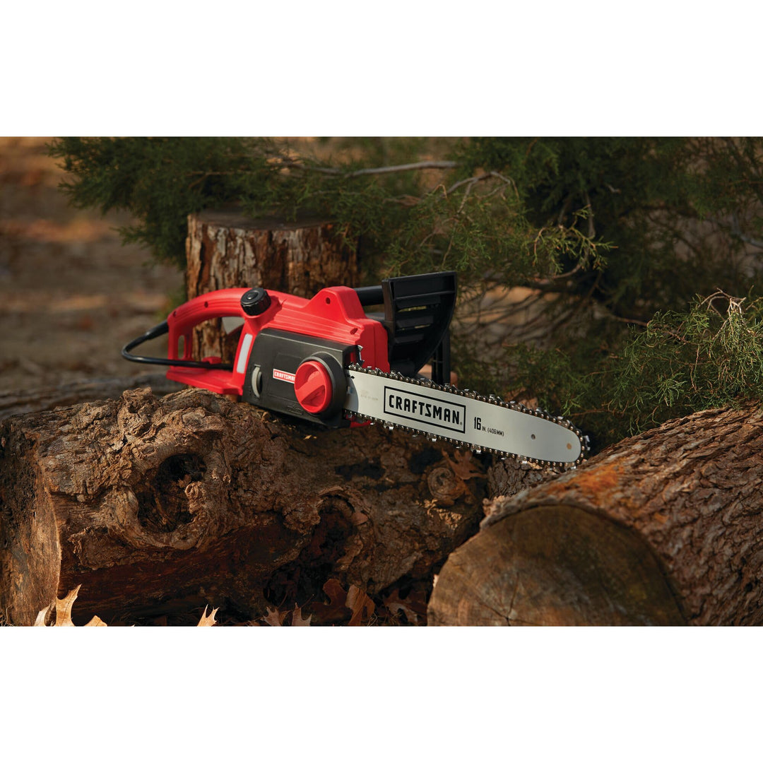 CRAFTSMAN Electric Chainsaw, 16 Inch, 12 Amp Corded Chain Saw Electric, Ergonomic, Powerful Motor (CMECS600)