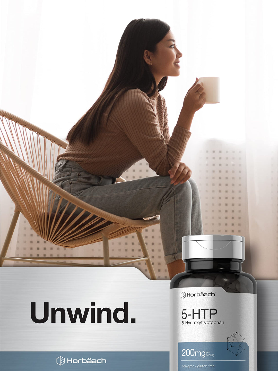HorbÃƒÂ¤ach 5HTP 200mg Supplement | 180 Capsules | 5 Hydroxytryptophan | Griffonia Simplicifolia | Extra Strength | Non-GMO, Gluten Free
