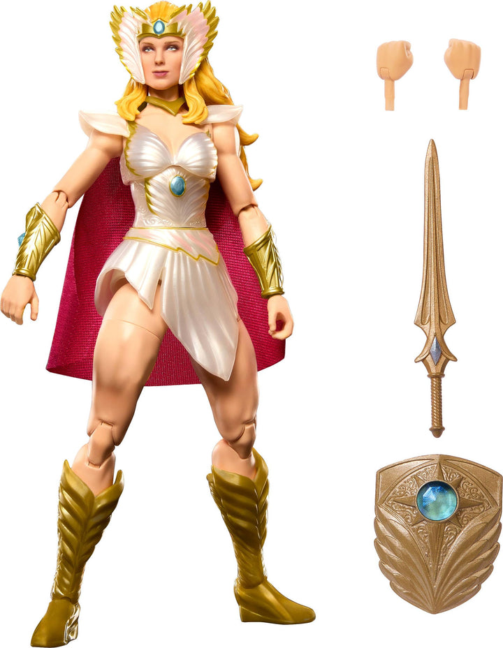 Masters of the Universe Masterverse She-Ra Action Figure New Etheria, 7-inch Motu Toy 30 Articulations, Swap Hands, Soft Goods Cape, Shield, Sword Retail $23.76