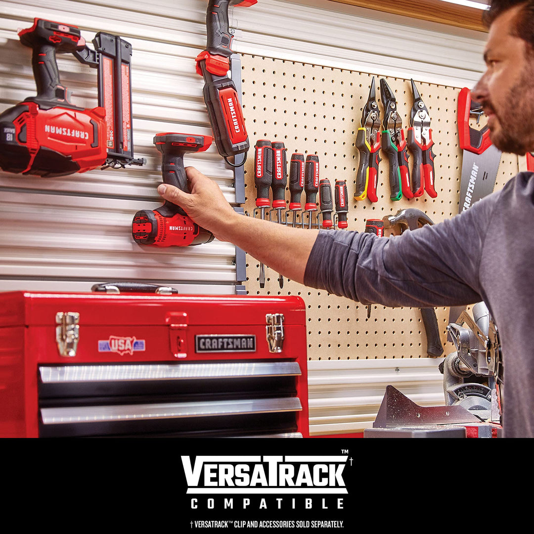 CRAFTSMAN V20 MAX Cordless Drill Driver and Impact Driver Set, Power Tool Set with 2 Batteries and Charger, LED Work Light, 2 Bits, Bag (CMCK200C2) Retail $169.00