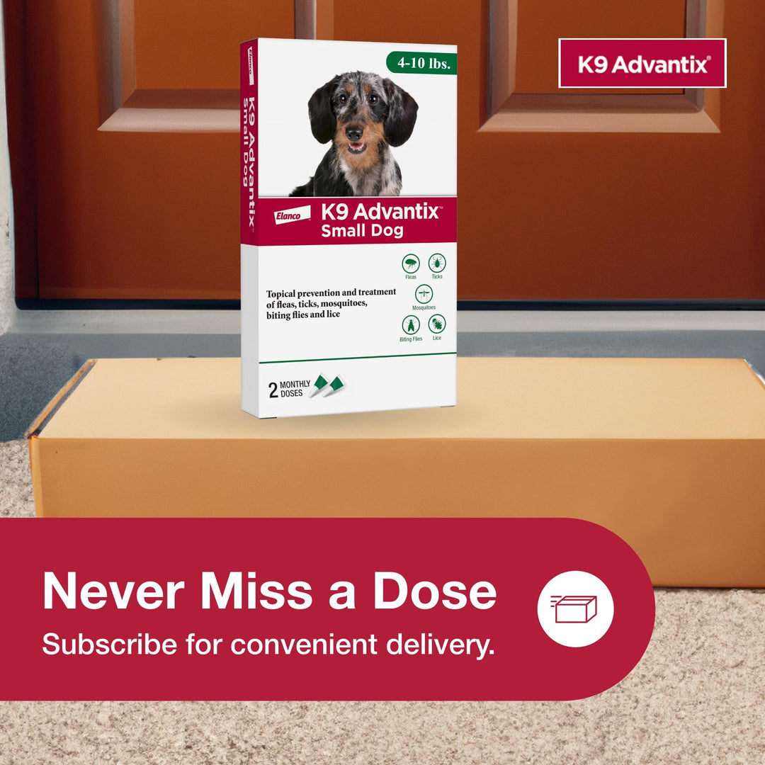 K9 Advantix Flea, Tick & Mosquito Prevention for Dogs 4-10 lbs. | Flea Drops for Small Dogs | Apply Monthly | 2 Treatments Retail $14.98