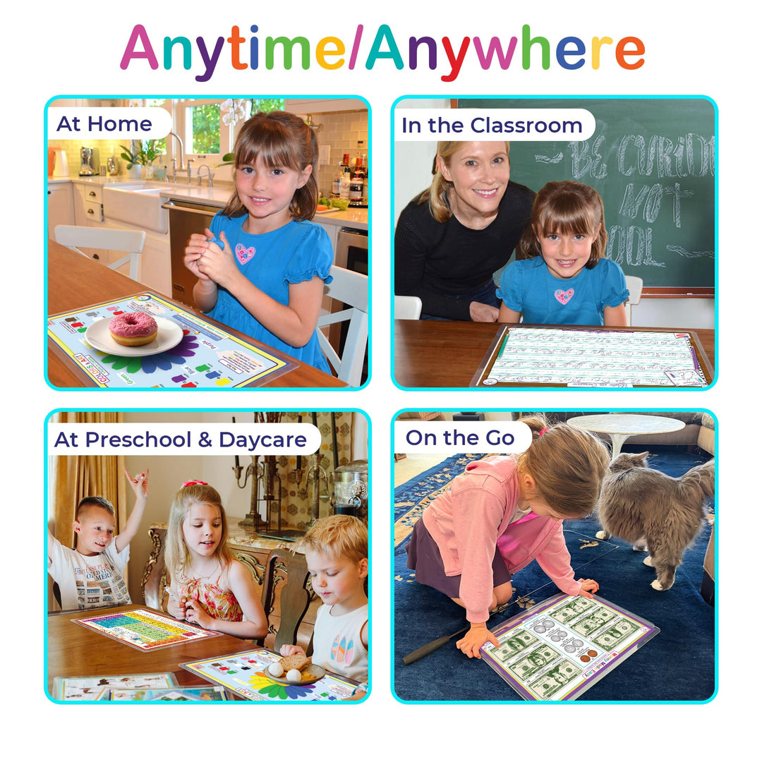 Tot Talk Solar System Explorer Educational Placemat for Kids - Double-Sided, Waterproof, Wipeable - Made in USA - Learn Planet Names and Facts, Front and Back Activities - 11.5" x 17.5" Retail $5.00