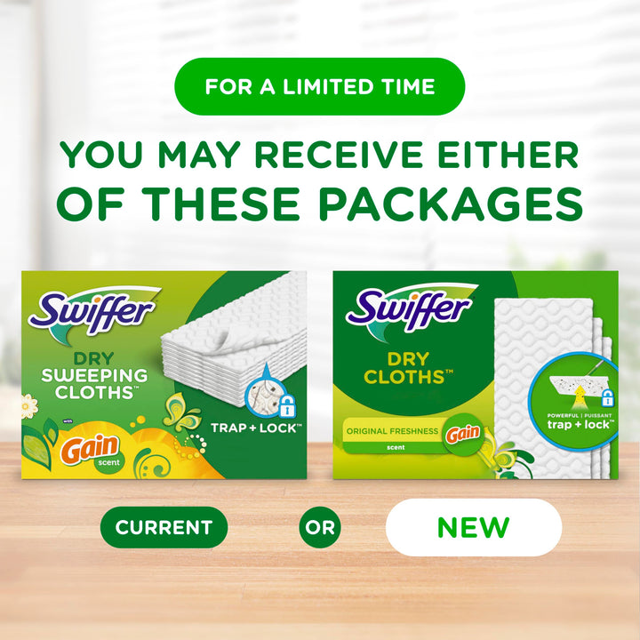 Swiffer Sweeper Dry Sweeping Cloth Refills, Gain Original, 32 Count