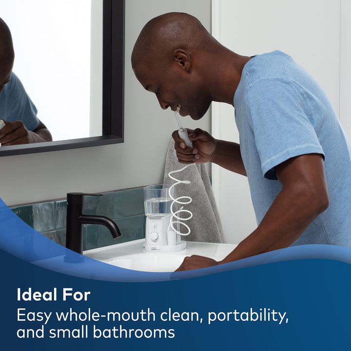 Waterpik Nano Plus Water Flosser For Teeth, Portable Electric Power, Compact For Travel and Home, 4 Flossing Tips, ADA Accepted, White WP-320 Retail $59.99