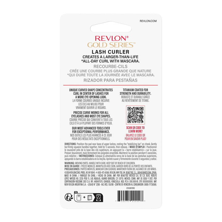 Revlon Gold Series Eye Lash Curler, Creates Open Eye Look, Easy to Use, Titanium-Coated for Durability, 1 Count Retail $10.49