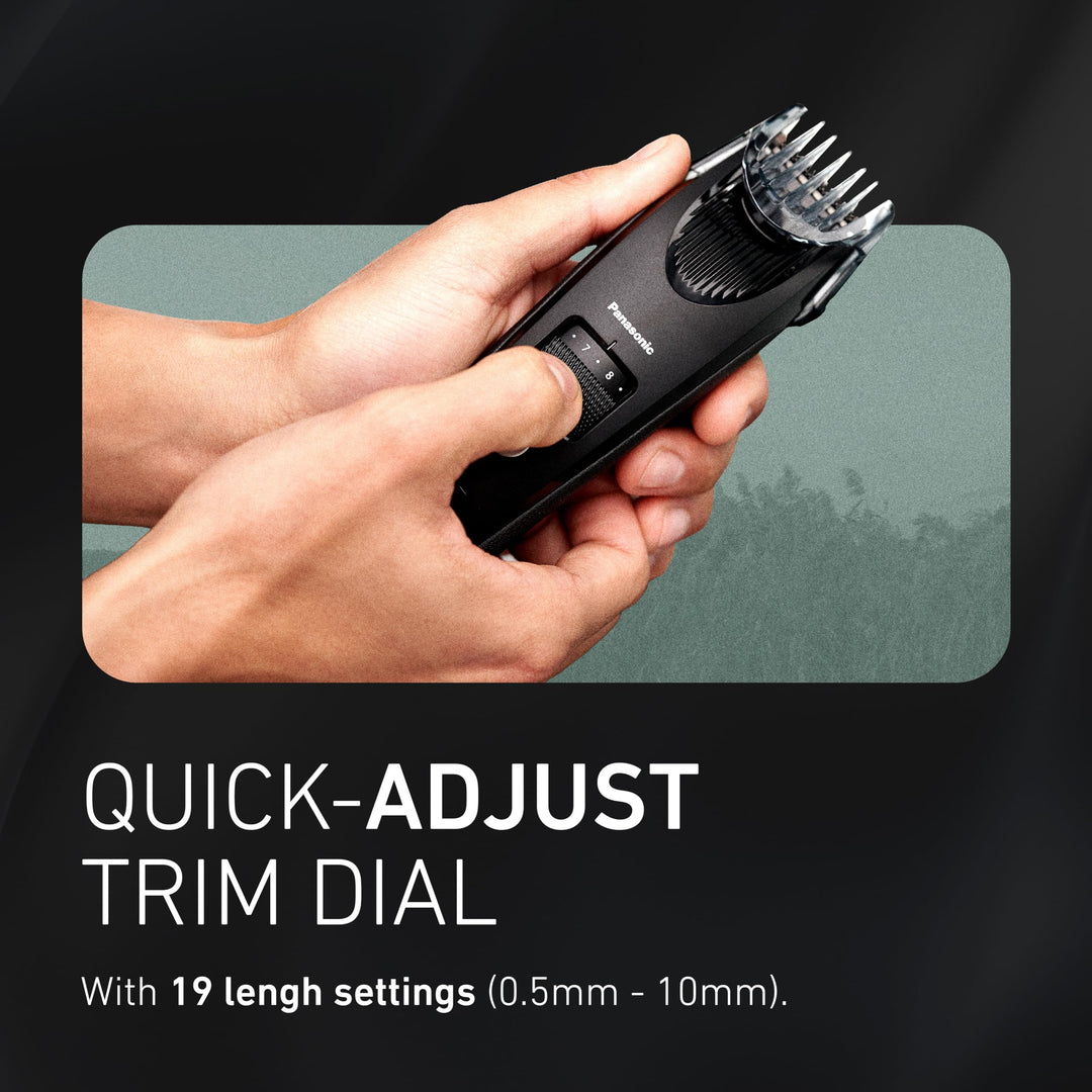 Panasonic Beard Trimmer for Men Cordless Precision Power, Hair Clipper with Comb Attachment and 19 Adjustable Settings, Washable, ER-SB40-K, 0.5-10mm lengths, 1 Pack Retail $134.99