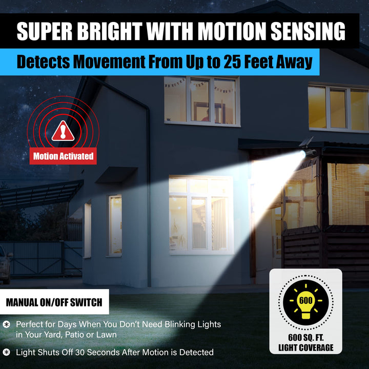 Bell+Howell Bionic Spotlight Motion Solar Spot Lights Outdoor Waterproof, Landscape Light, Outdoor Solar Yard Lighting Weather Resistant, Super Bright LED Lights, for Garden, Lawn As Seen On TV Retail $24.95