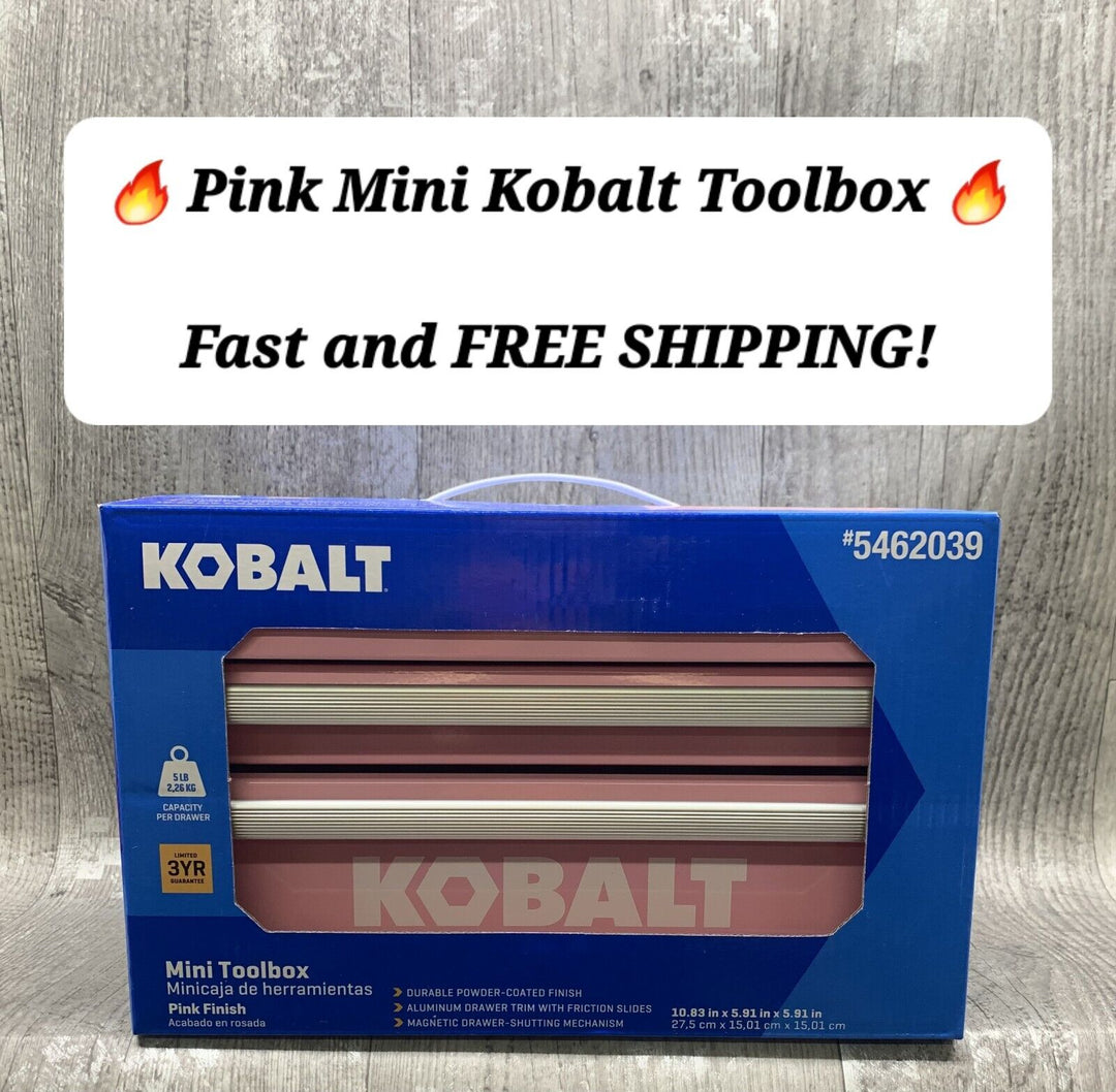 Kobalt Mini 2-Drawer Pink Steel Tool Box Retail $36.99