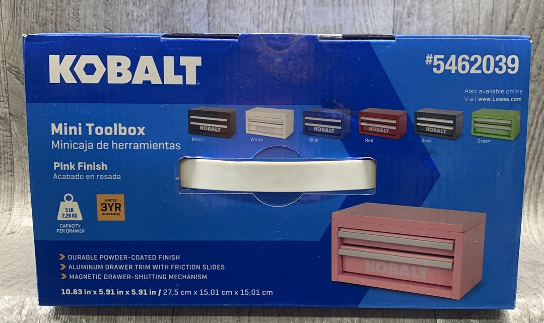Kobalt Mini 2-Drawer Pink Steel Tool Box Retail $36.99