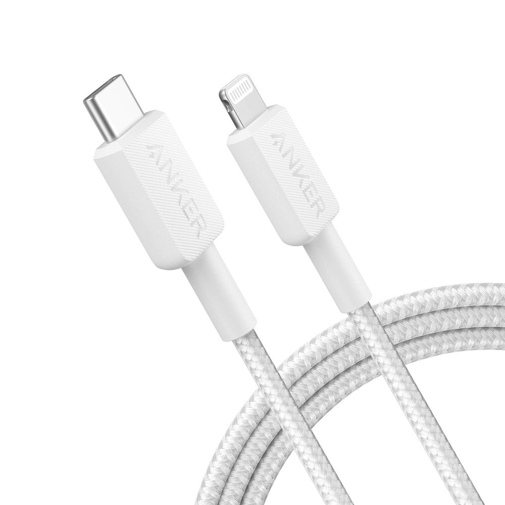 Anker 6' Braided Lightning to USB-C Fast Charging Cable - White Retail $16.58