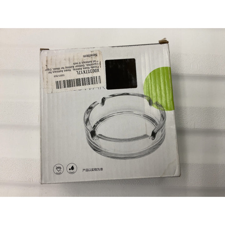 Deli Glassware Ashtray, Round Cigarette Ashtray, 4 inch