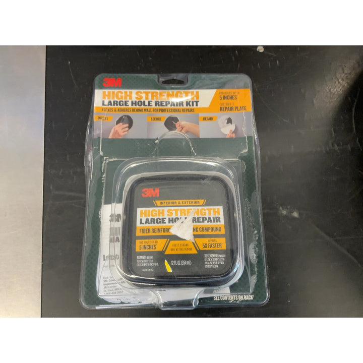 3M High Strength Large Hole Repair Kit - Fiber Reinforced, Interior/Exterior, 5 Inches